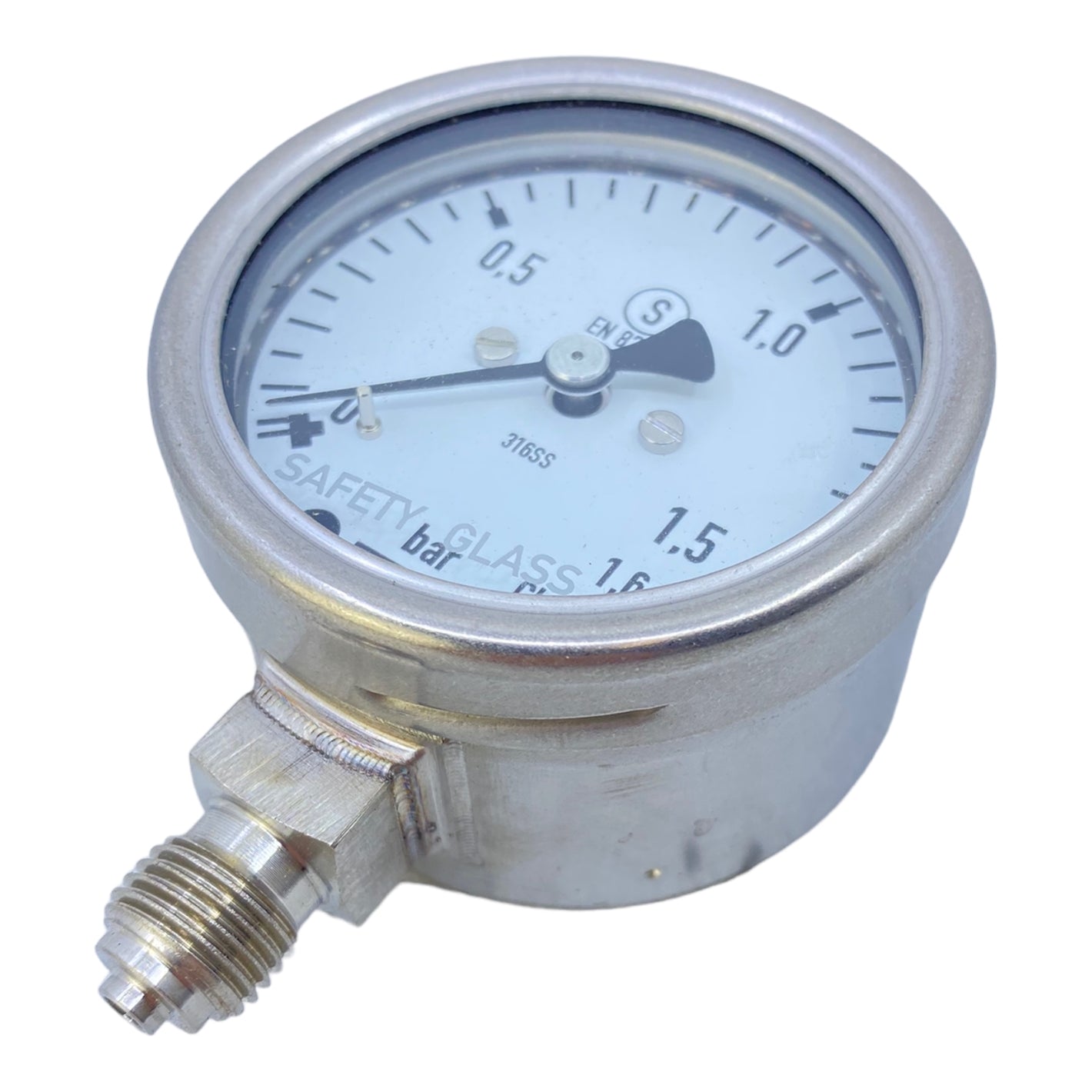 WIKA 316SS 1-1.6 bar pressure gauge 