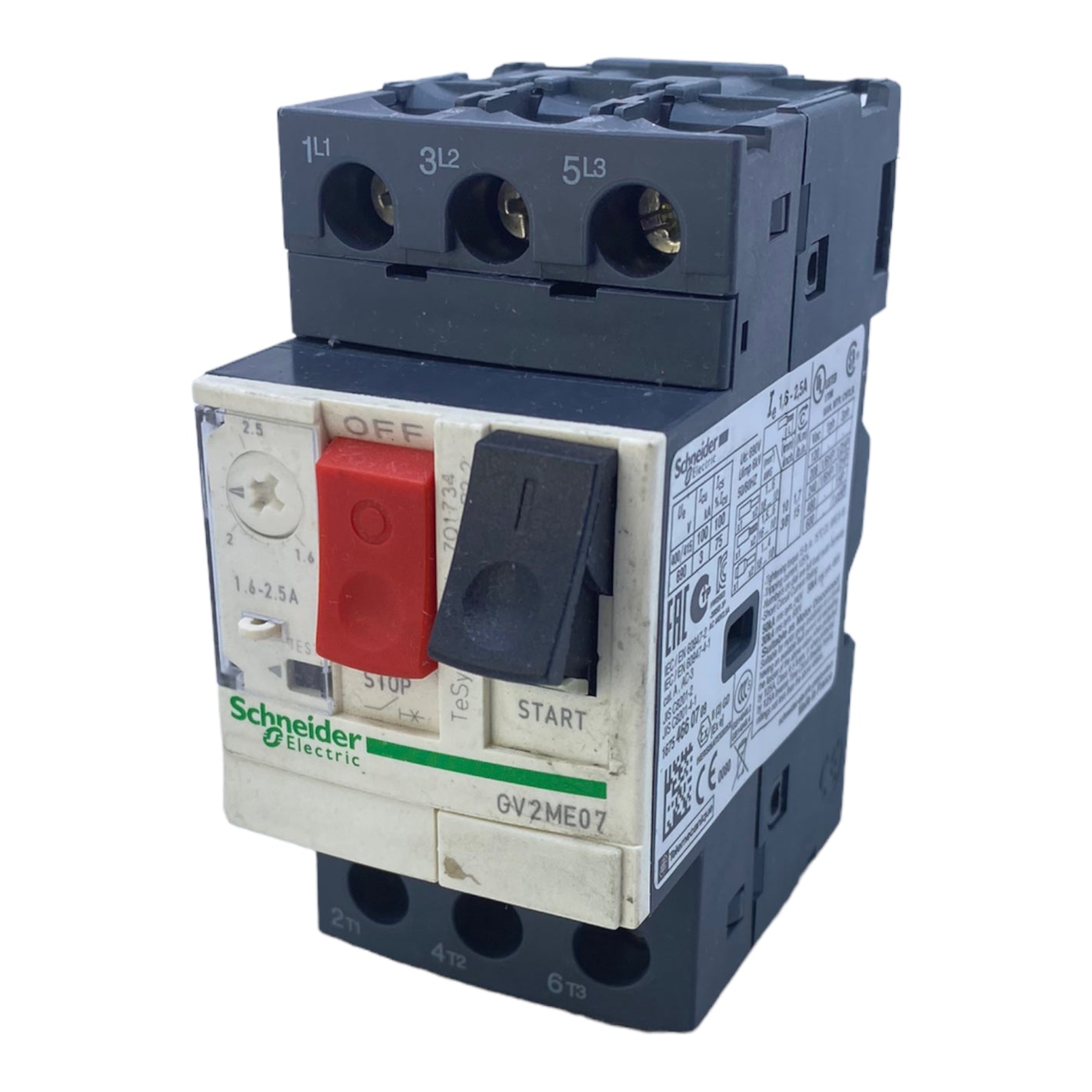 Schneider GV2ME07 motor protection switch 400/415V 1.6-2.5A 