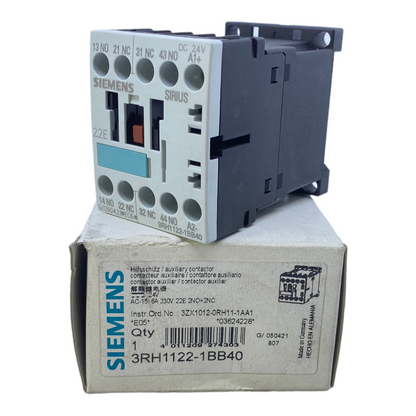 Siemens 3RH1122-1BB40 Hilfsschütz 24V DC 6 kV SIRIUS
