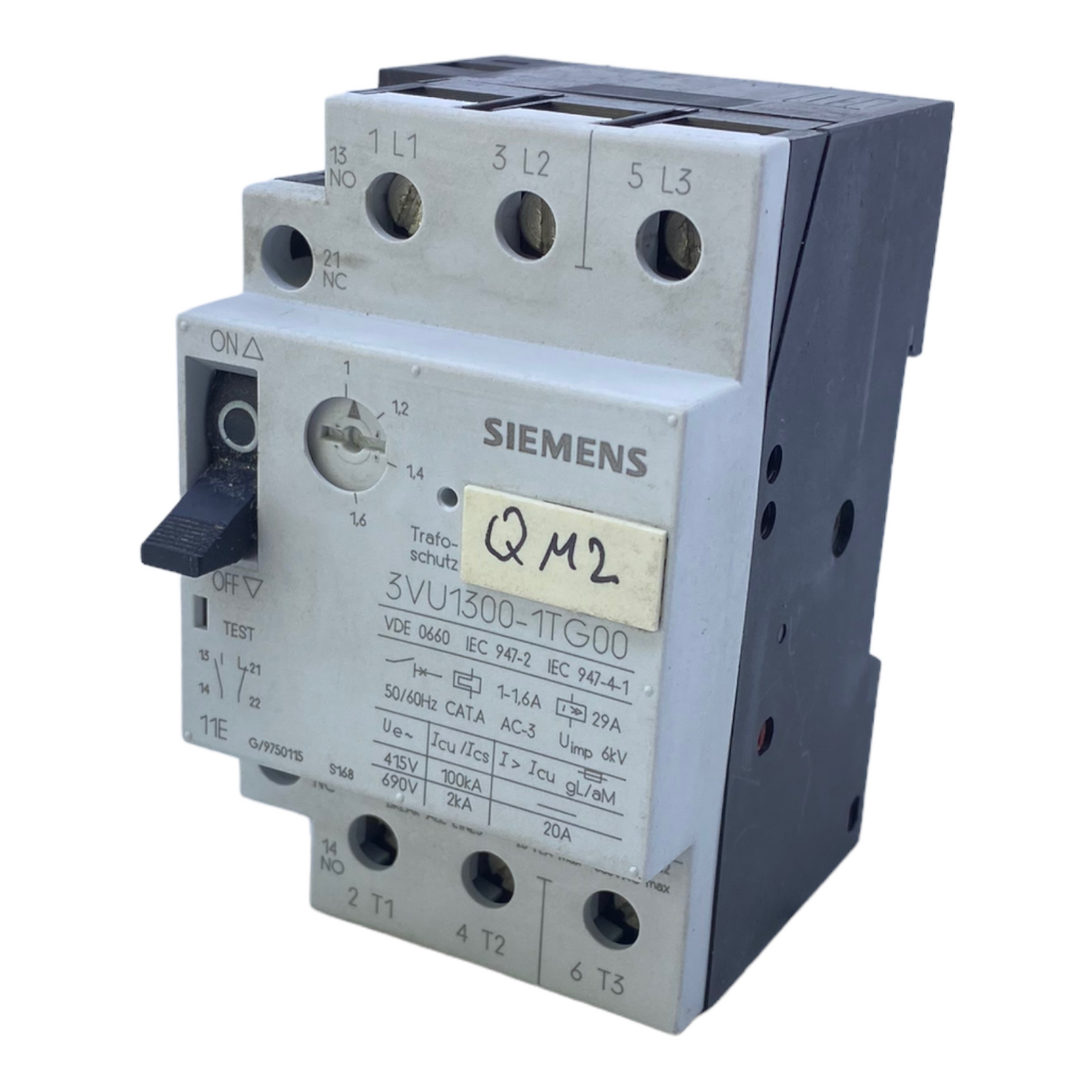 Siemens 3VU1300-1TG00 circuit breaker 50/60Hz 415V 
