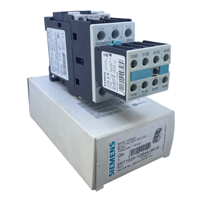 Siemens 3RT1025-1DB44-0KV0 Leistungsschütz AC-3 7.5kW 400V 2NC+2NO 24V DC