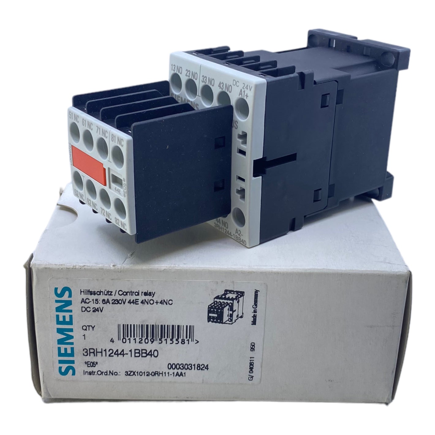Siemens 3RH1244-1BB40 Hilfsschütz DC 24 V 6A 230V 44E 4N0+4NC