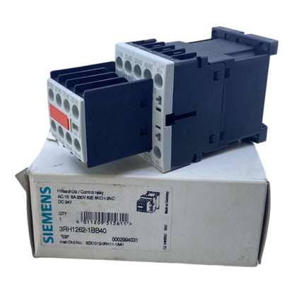 Siemens 3RH1262-1BB40 Hilfsschütz DC 24 V 6A 230V 62E 6N0+2NC