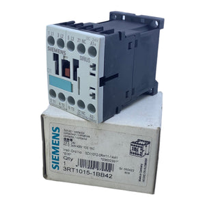 Siemens 3RT1015-1BB42 power contactor 7A 3kW 400V 24V DC 3-pole 