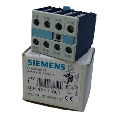 Siemens 3RH1921-1FA04 Aufsatzblock 4-polig