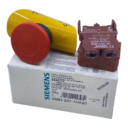 Siemens 3SB3201-1HA20 Notfall Stopschalter 6A/230V