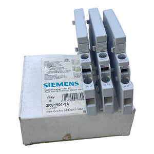 Siemens 3RV1901-1A Hilfsschalter 2-polig 24 V AC 2 A 1S/1Ö VE: 3stk