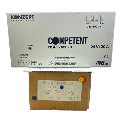 Konzept NSP2420-3 Stromversorgung 24V DC 20A 360-500V AC 47-63 Hz