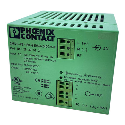 Phoenix contact CM125-PS-120-230AC/24DC/5/F Stromversorgung 2939522 100-240V AC