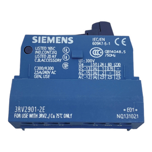 Siemens 3RV2901-2E Hilfskontakt 2-polig 60V DC 230V AC