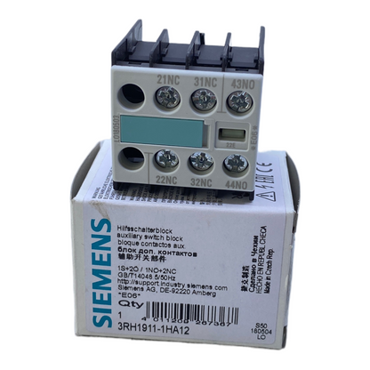 Siemens 3RH1911-1HA12 Hilfsschalterblock 4-polig 10A 240V