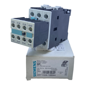 Siemens 3RT1024-1BB44 Schütz 12A 5,5 kW 400V 24V DC 3-polig 2S+2Ö