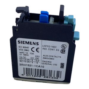 Siemens 3RH1921-1CA10 frontseitiger Hilfsschalter 10A 1-polig