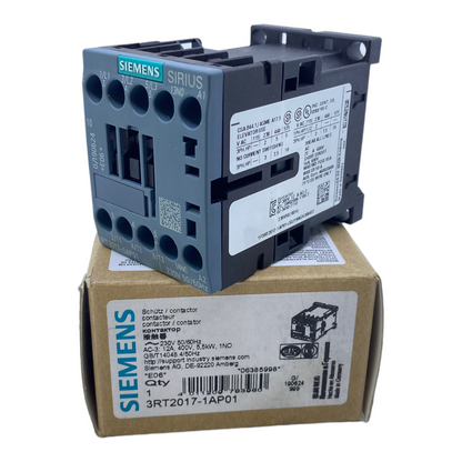 Siemens 3RT2017-1AP01 Leistungsschütz 12A 5,5kW 400V 3-polig 230V AC 50/60Hz