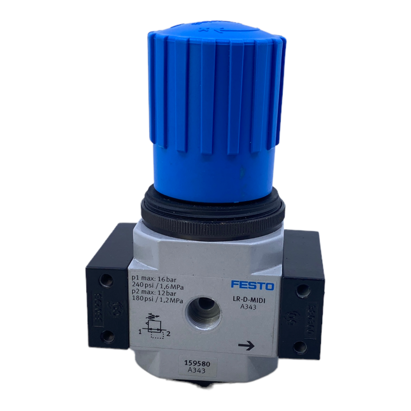 Festo LR-D-MIDI pressure control valve 159580 0-16 bar / 0.5-12 bar 
