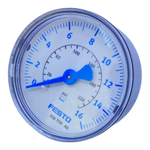 Festo MA-50-16-1/4 pressure gauge 356759 0 to 16 bar 