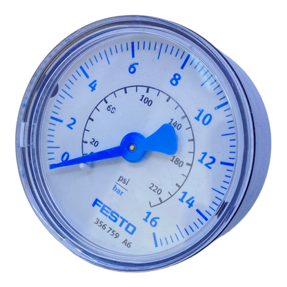 Festo MA-50-16-1/4 pressure gauge 356759 0 to 16 bar 