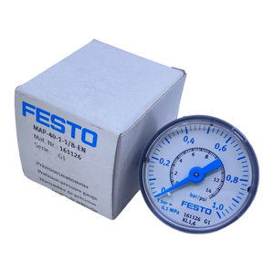 Festo MAP-40-1-1/8-EN precision pressure gauge 161126 0 to 1 bar 
