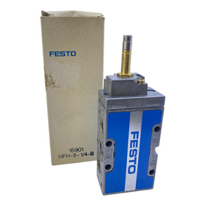 Festo MFH-5-1/4-B Magnetventil 15901 2 bis 10 bar drosselbar elektrisch