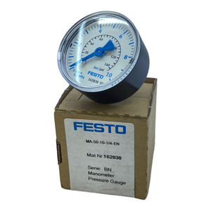Festo MA-50-10-1/4-EN pressure gauge 162838 0 to 10 bar 