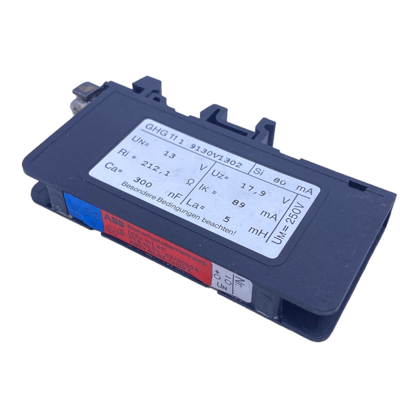 ABB Ex-83/2053X safety barrier 13V 80mA 17.9V 