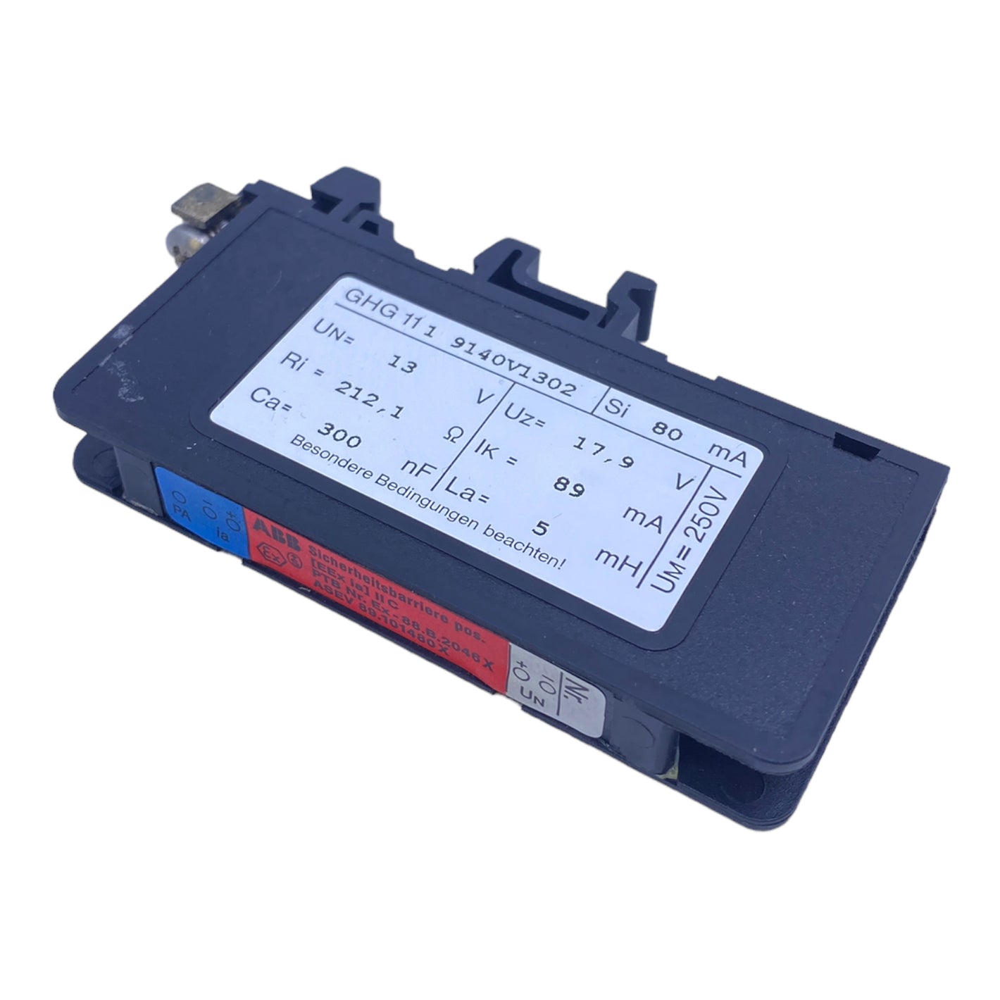 ABB Ex-88.B.2046X safety barrier 13V 80mA 17.9V 