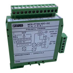 Phoenix Contact MCR-PT100/ADC-512 Digital Converter 2769381 24VDC 20mA 20-30V DC