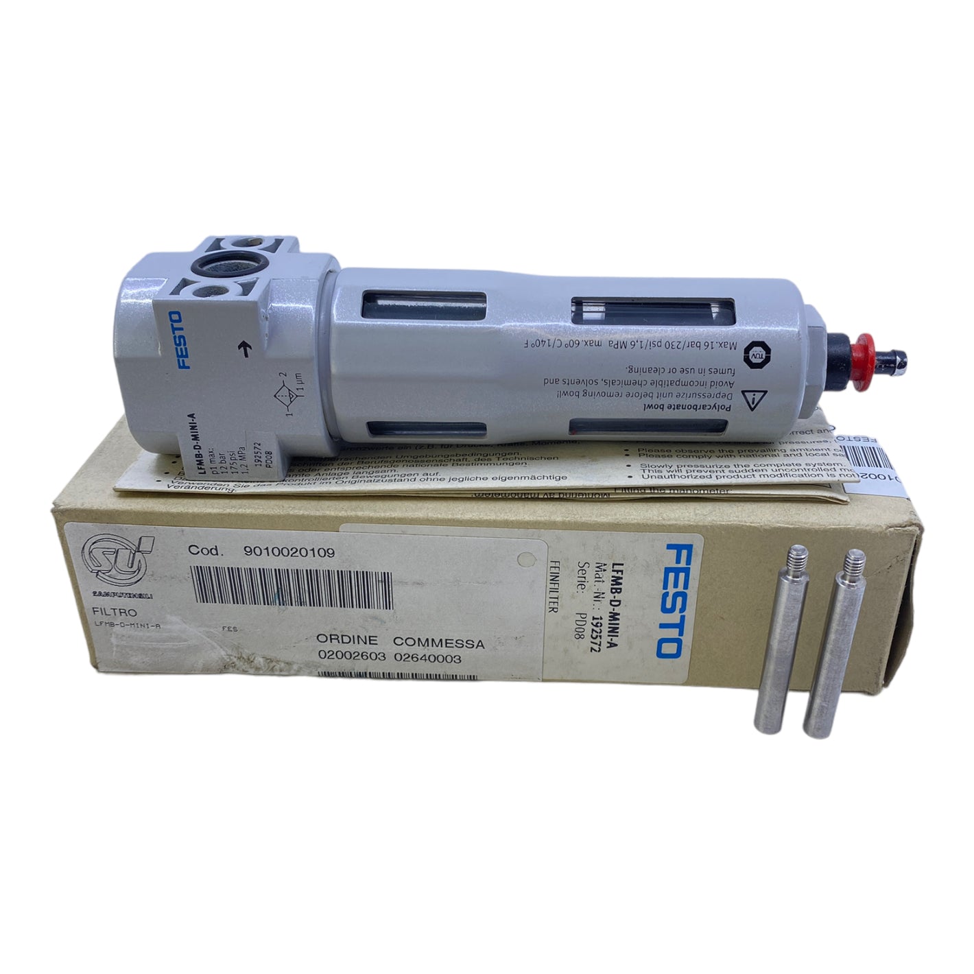 Festo LFMB-D-MINI-A Feinfilter 192572 2...12 bar