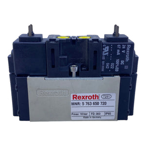 Rexroth 5763650720 Magnetventil 24V DC 67mA 10 bar