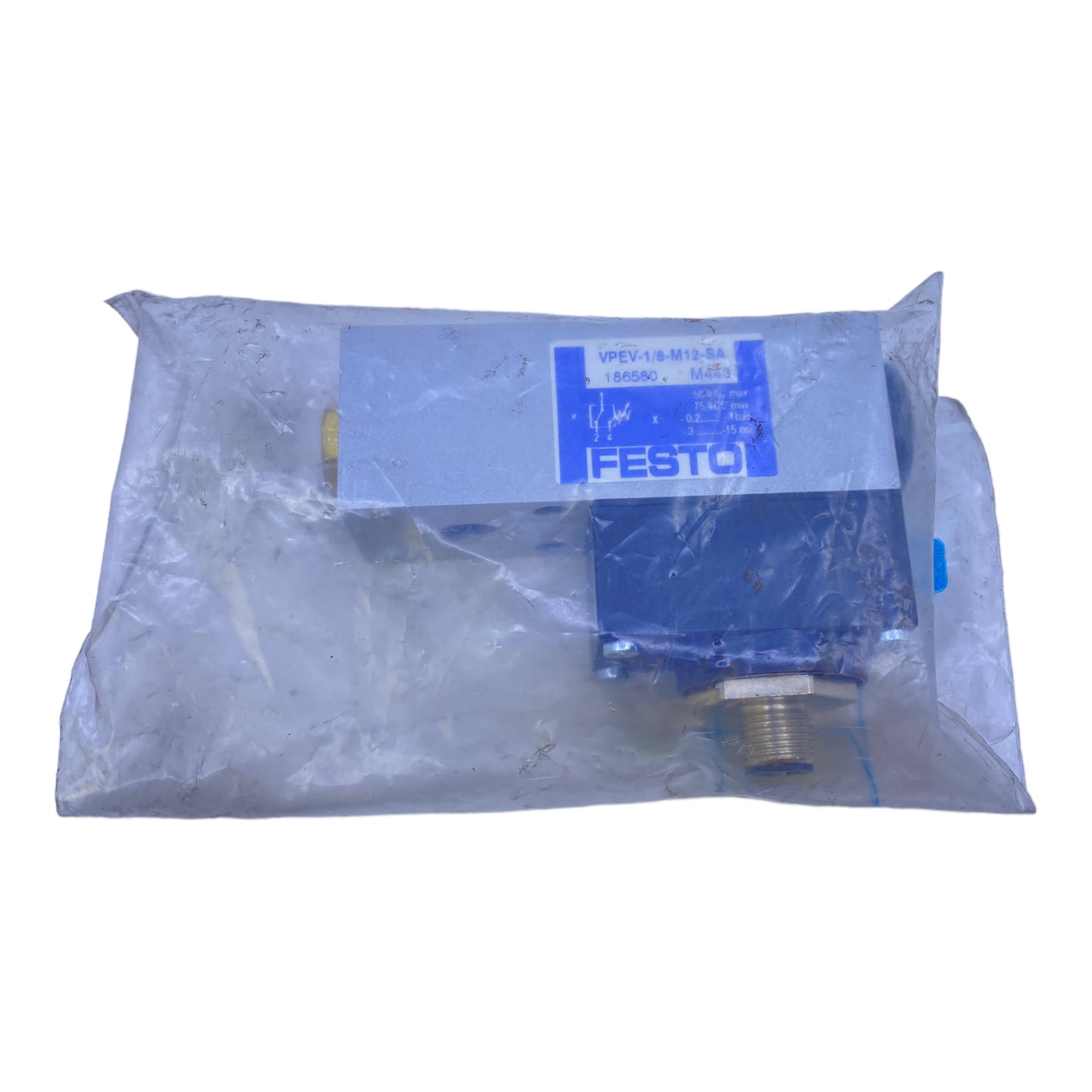 Festo VPEV-1/8-M12-SA vacuum switch 186580 50V AC 75V DC 
