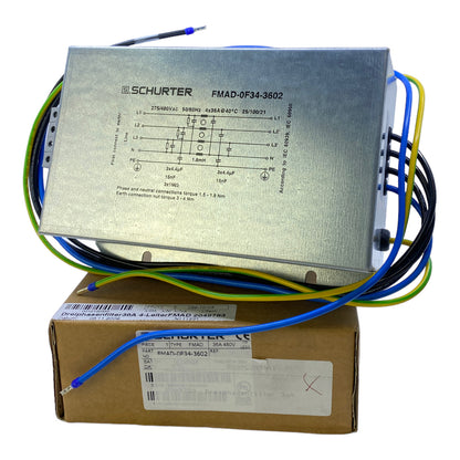 Schurter FMAD-0F34-3602 Dreiphasenfilter 275/480V AC 50/60Hz