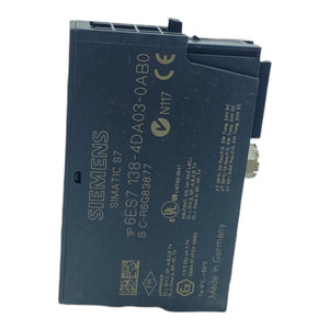 Siemens 6ES7138-4DA03-0AB0 electronic module for ET 200S SIMATIC DP 24V/100kHz 