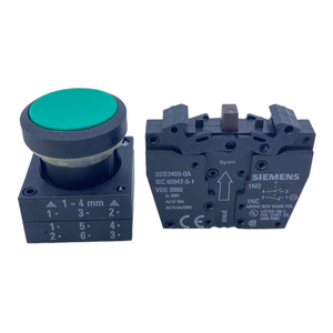 Siemens 3SB3201-0AA41 Drucktaster 400V AC12 10A AC15 6A 230V