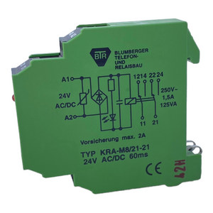 BTR KRA-M8/21-21 coupling relay 24V AC/DC 