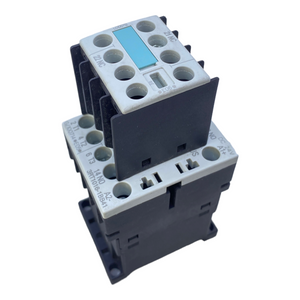Siemens 3RT1016-1BB41 +3RH1911-1HA01 contactor with auxiliary block 9A 4kW 400V 3-pole 