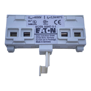 Eaton NHI-E-11-PKZ0 auxiliary switch 250V DC 2A 1 NO contact 1 NC contact attachable 