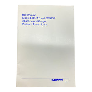 Rosemount E1151 Durchflussmesser
