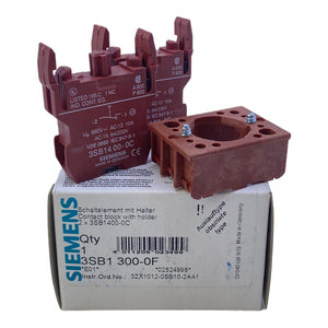 Siemens 3SB1300-0F switch element with holder 660V 10A / 230V 6A PU: 5 pieces 