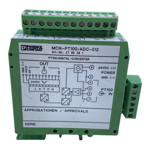 Phoenix Contact MCR-PT100/ADC-512 Digital Converter 2769381 24VDC 20mA 20-30V DC