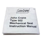 John Crane 0330/502/--/BO/411B Mechanische-Dichtung T502/GR1C1/BO 33mm