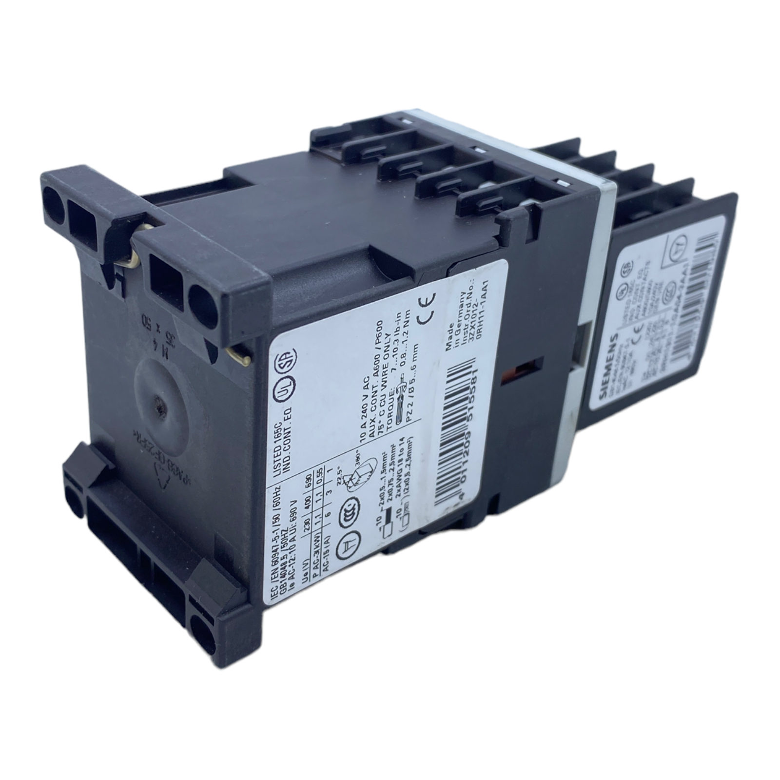 Contattore Ausiliario Siemens 3RH2140-1BB40 - Relè Ausiliario 24V DC 4NA - Modulo 3RH2