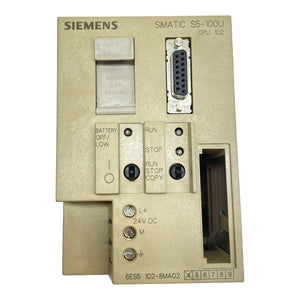 Siemens 6ES5102-8MA02 central module 24V/9V DC