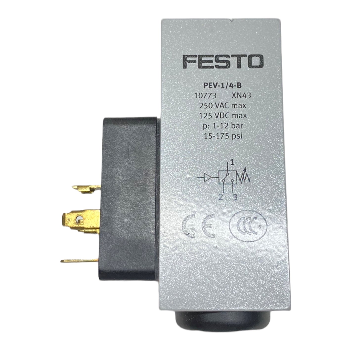 Festo PEV-1/4-B pressure switch 10773 250V AC 125V DC 1...12 bar 