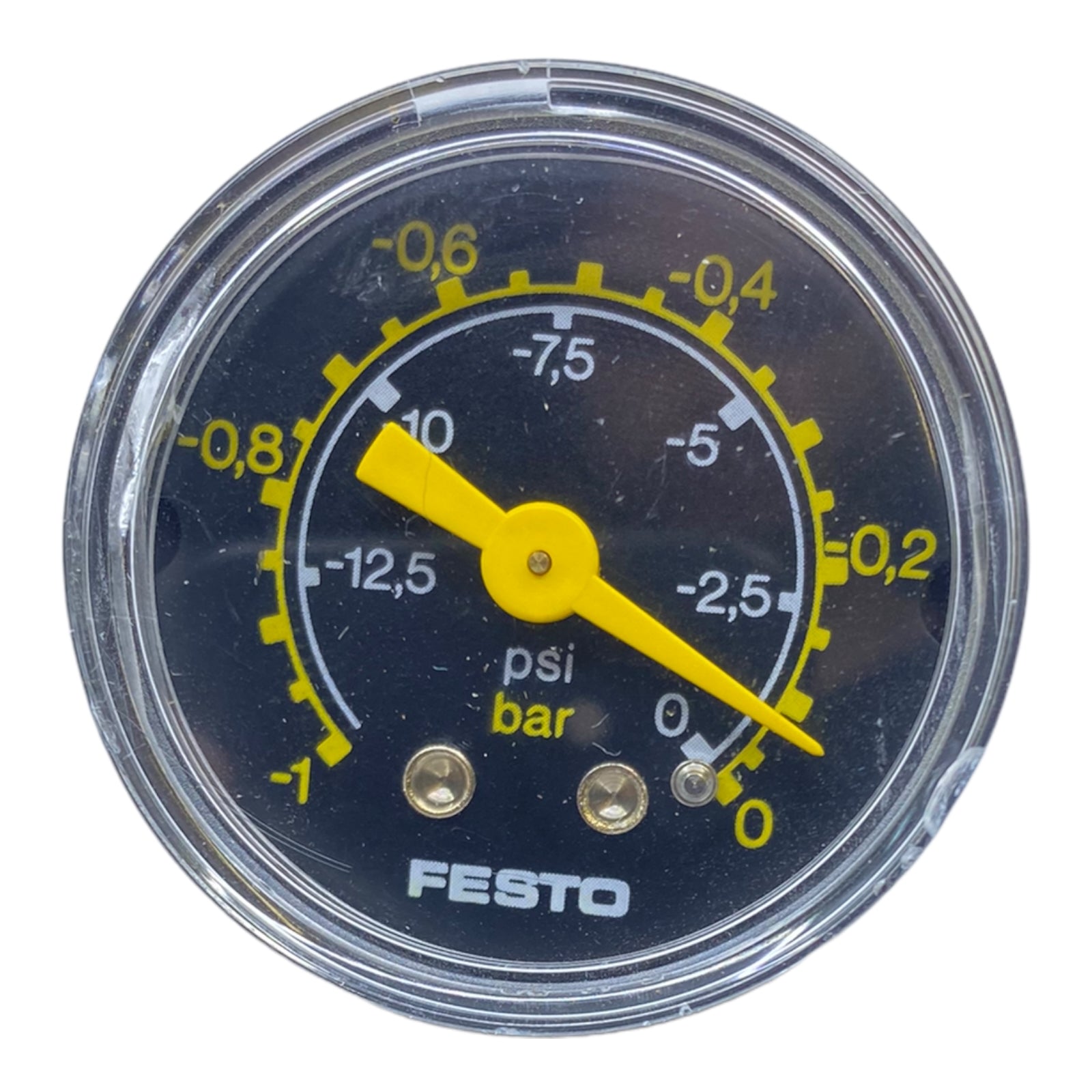 Festo -1 bis 0 bar Manometer schwarz