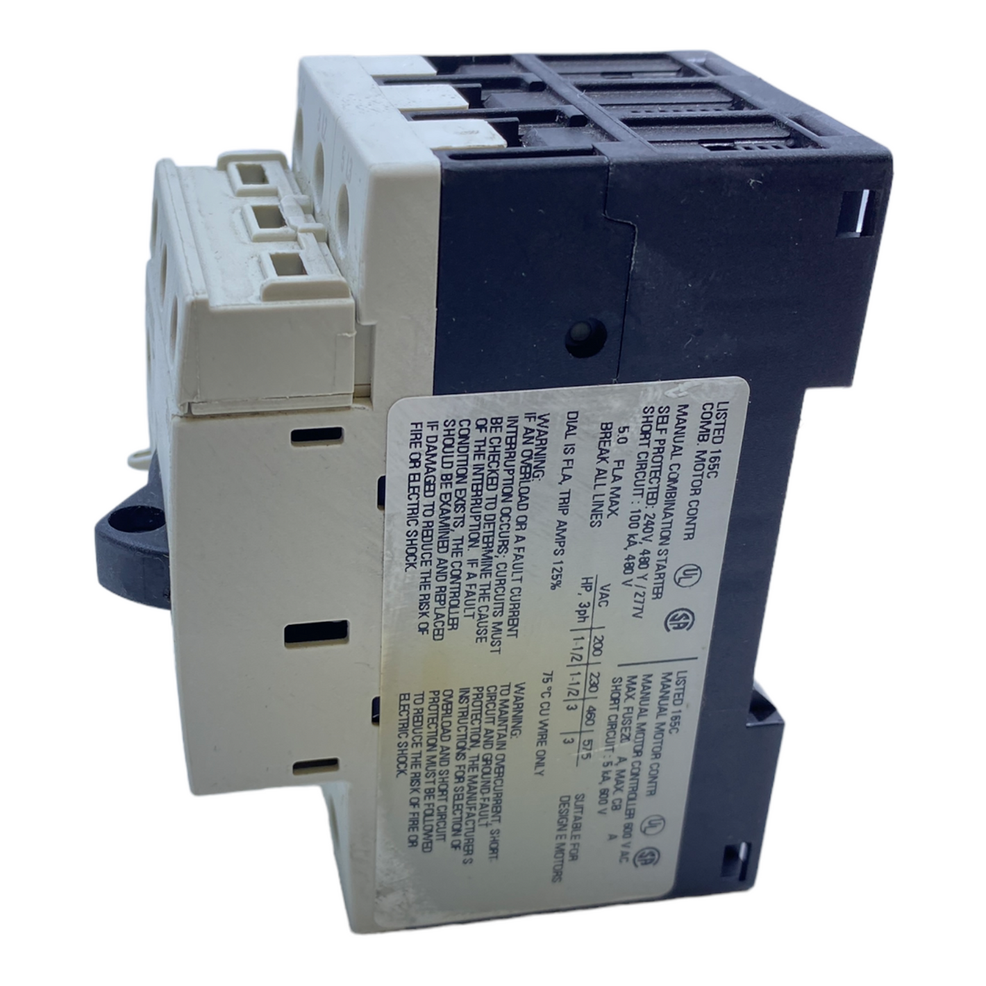 Siemens 3RV1011-1FA10 power contactor 3.5...5A 