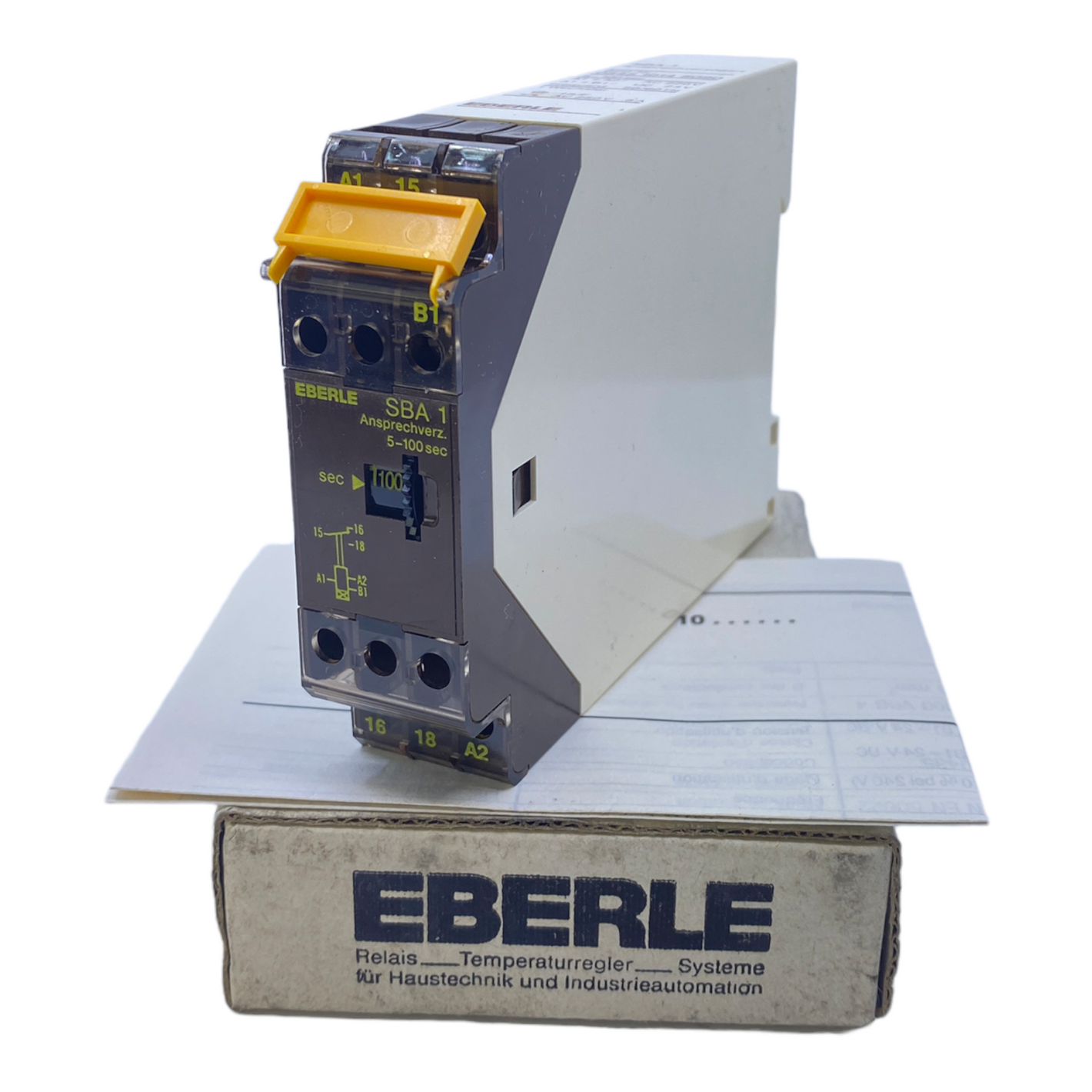 Eberle SBA1 time relay 054510145090 220V AC 24V 50/60 Hz 1 changeover contact 
