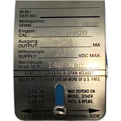 Rosemount 1151DP4E22C2M1I1 Drucktransmitter 0-60/370mbar 4-20mA 28V DC 140 bar