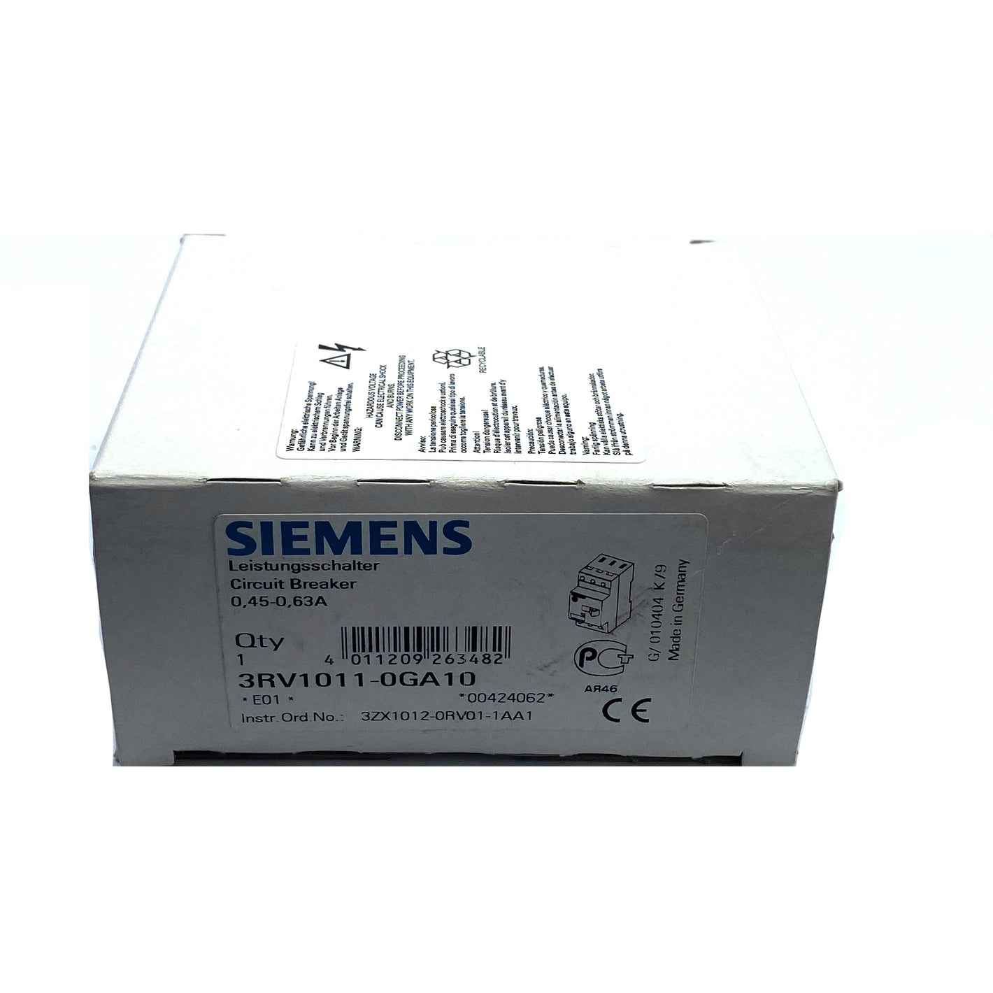 Siemens 3RV1011-0GA10 circuit breaker 