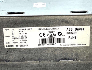 ABB ACS550-01-08A8-4 drives 