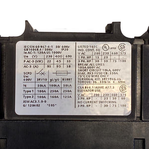 Siemens 3RT1046-1AP00 Leistungsschütz DMT98ATEXG001 3RH1921-1HA22